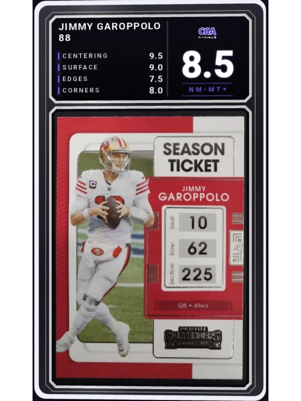 2021 Panini Contenders #88 Jimmy Garoppolo SF 49ers NFL - CGA 8.5 Digital Grade